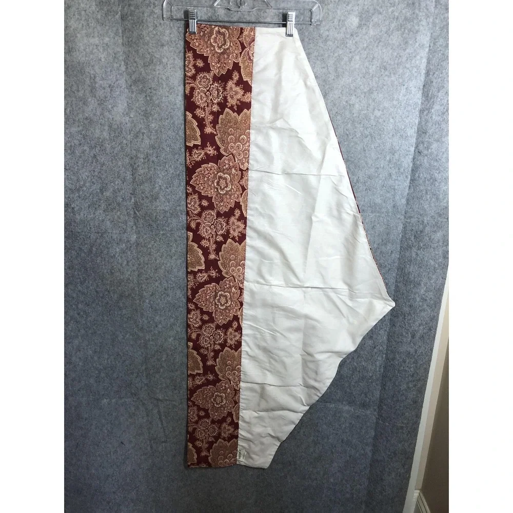 Waverly Swag Valance Pair Of 2 Red Paisley Country Lined Cotton USA Window 48x10